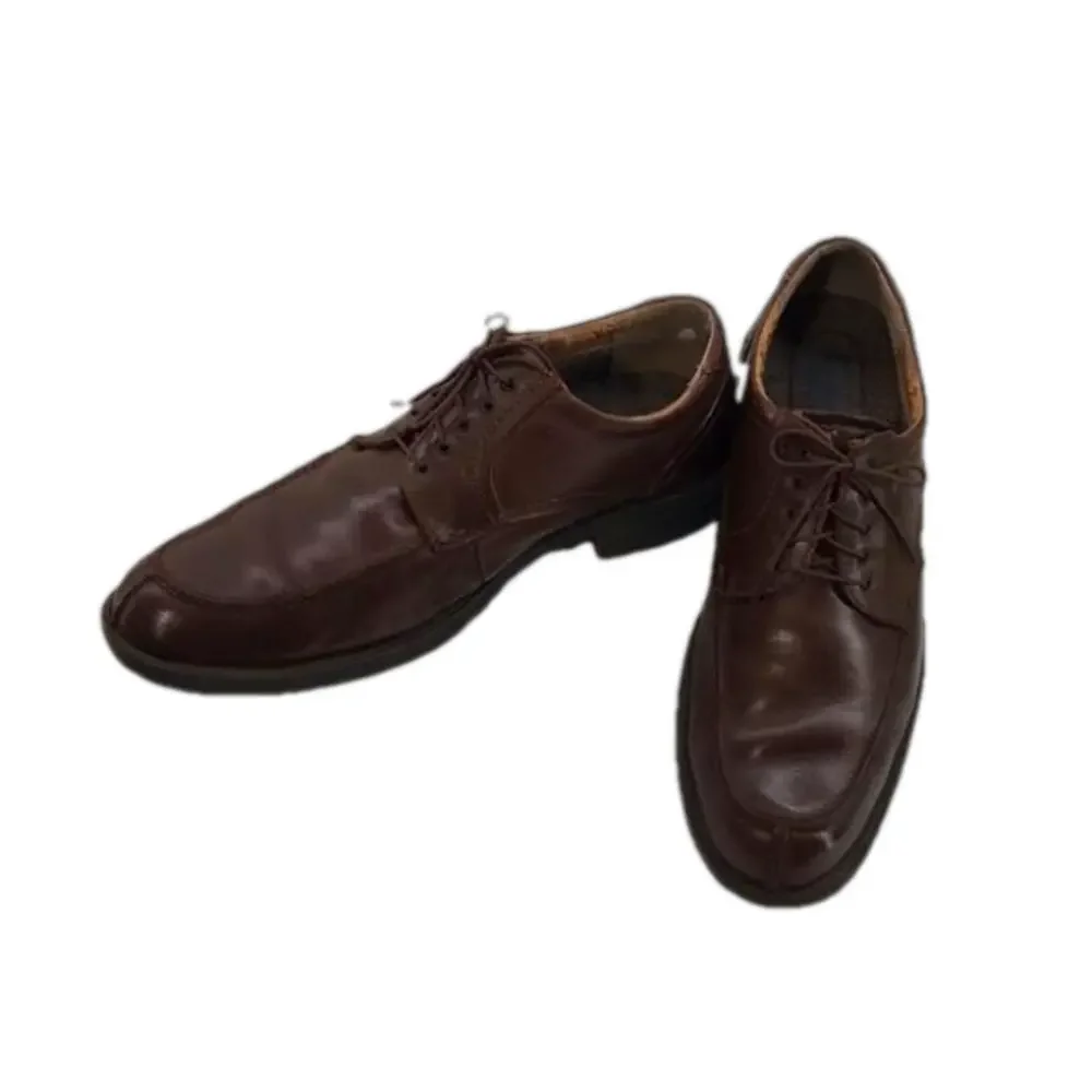 DOCKERS Men’s Brown Leather w/Derby Style Open Lacing System Dress Shoes—Sz 9.5M
